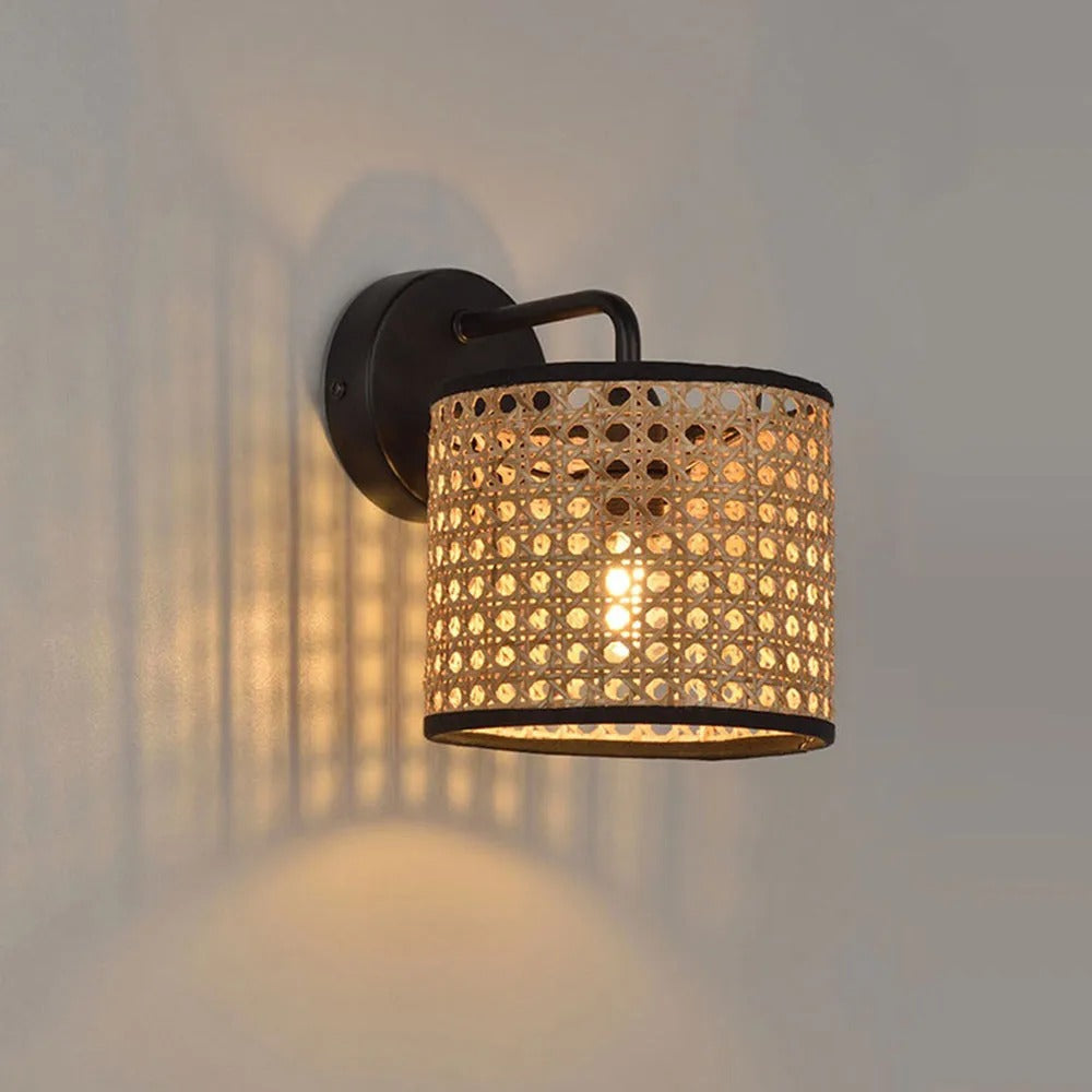 Ritta Wandleuchte,Innen, Rattan & Weidengeflecht, Schlafzimmer/Wohnzimmer