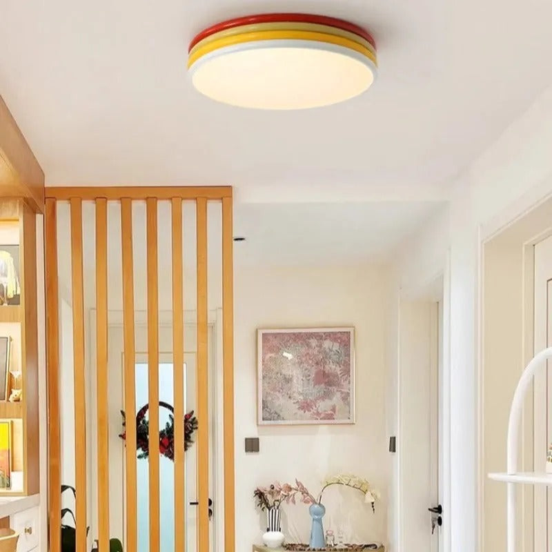 Arisha Modern LED Deckenleuchte Rot Metall Schlaf Ess Wohnzimmer-Letslighting