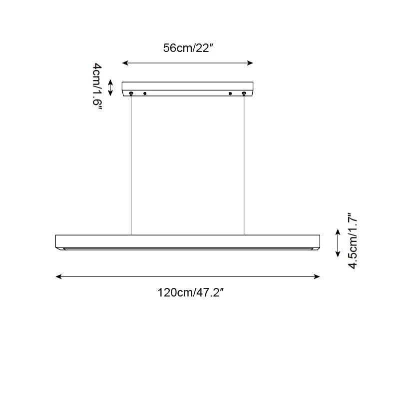 Imiror Minimalistische Travertin Lineare Pendelleuchte