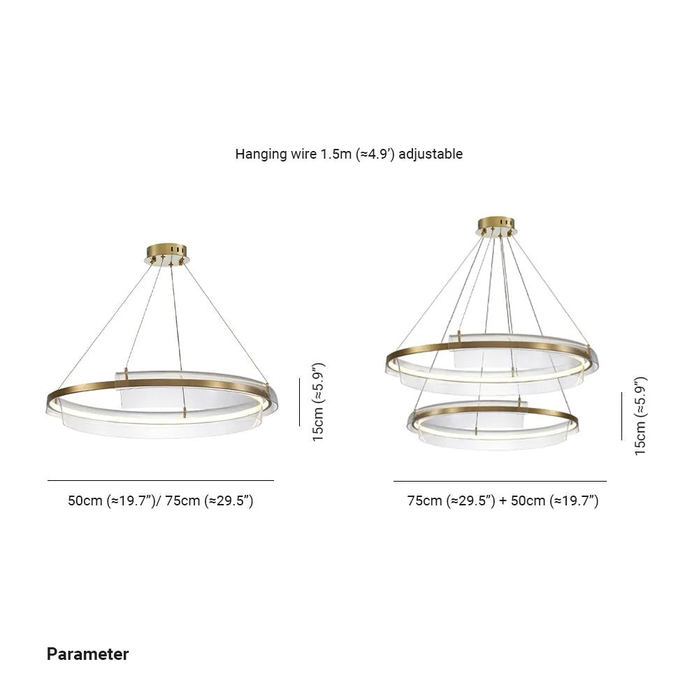 Arisha Minimalistische LED Pendelleuchte Schlafzimmer/Wohnzimmer