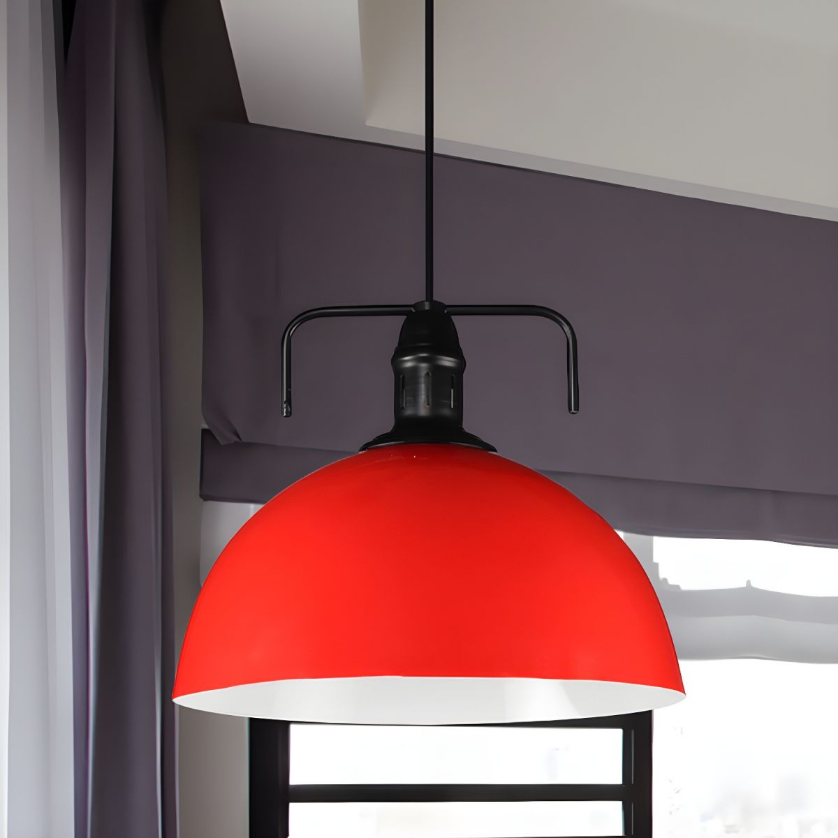 Valentina Modern, farbenfrohe Vintage Pendelleuchte Metall