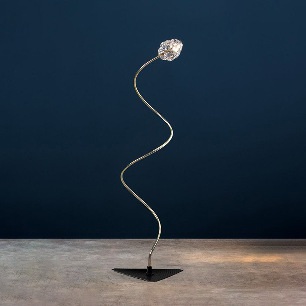 BellaLuxus Solar Blume LED Außenleuchte Gold Metall Glas Höhe 70CM/100CM/130CM