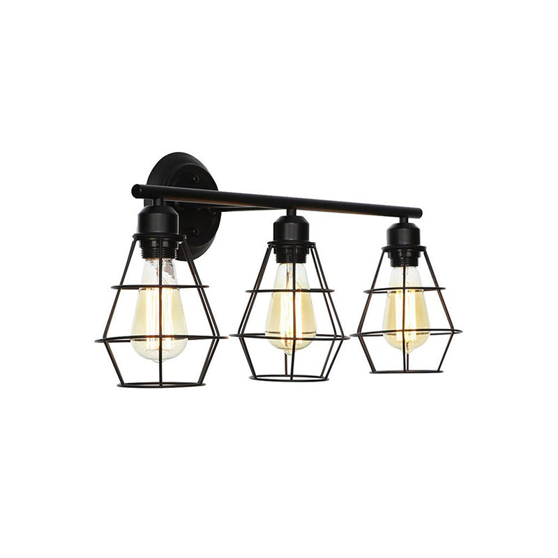Silva Retro Industrie Wandleuchte 4 Stile，Arbeitszimmer/Esszimmer/Wohnzimme, Schwarz, Metall