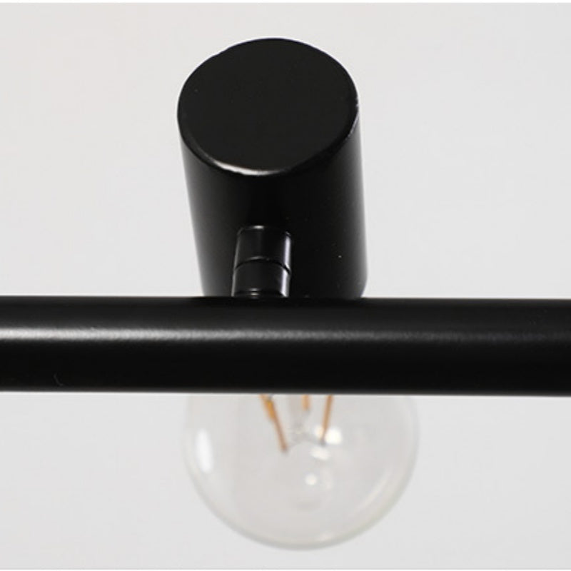 Silva Vintage LED Kronleuchter Schwarz Metall Esszimmer/Wohnzimmer/Bar